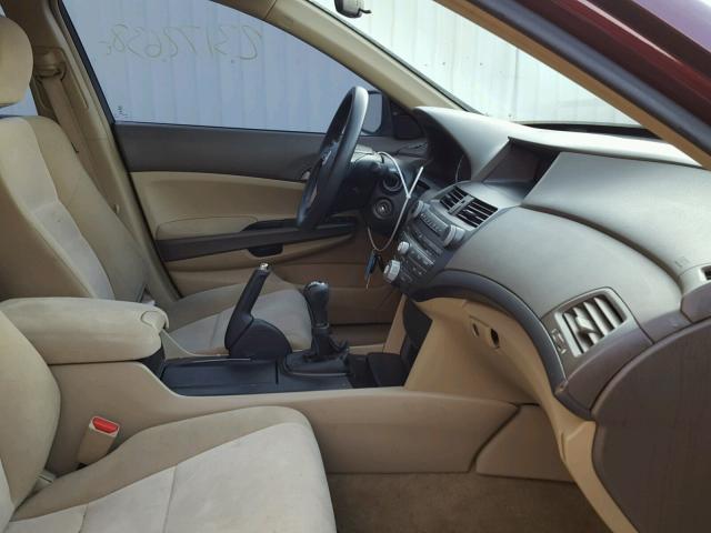 1HGCP25469A082857 - 2009 HONDA ACCORD LXP BURGUNDY photo 5