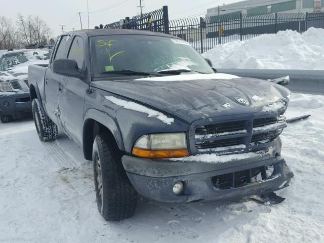 1B7HG38N32S548887 - 2002 DODGE DAKOTA QUA BLUE photo 1