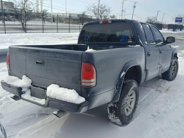 1B7HG38N32S548887 - 2002 DODGE DAKOTA QUA BLUE photo 4