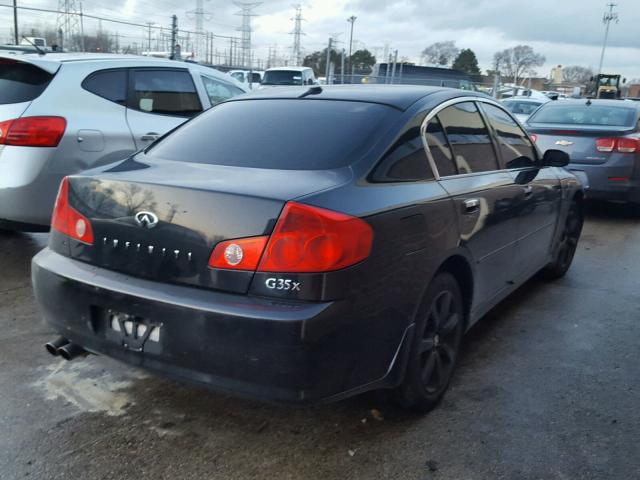 JNKCV51F35M308146 - 2005 INFINITI G35 BLACK photo 4