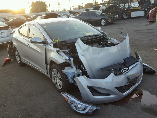 5NPDH4AEXGH756105 - 2016 HYUNDAI ELANTRA SE SILVER photo 1