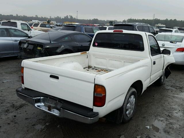 4TANL42N4XZ451480 - 1999 TOYOTA TACOMA WHITE photo 4