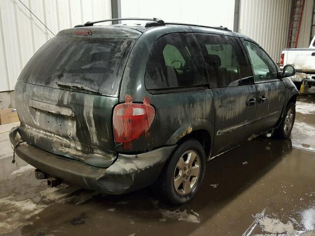 1B8GP25R41B130507 - 2001 DODGE CARAVAN SE GREEN photo 4