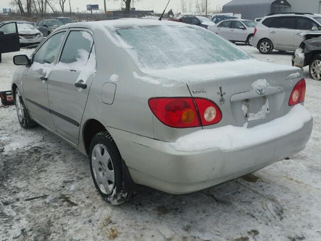 2T1BR32E53C730604 - 2003 TOYOTA COROLLA CE GRAY photo 3