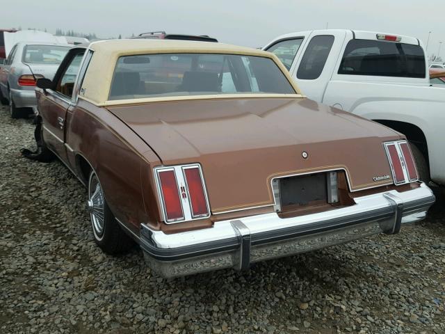 3K47U8R436241 - 1978 OLDSMOBILE CUTLASS BROWN photo 3