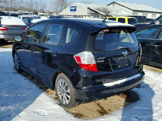 JHMGE8H52CC041942 - 2012 HONDA FIT SPORT BLACK photo 3