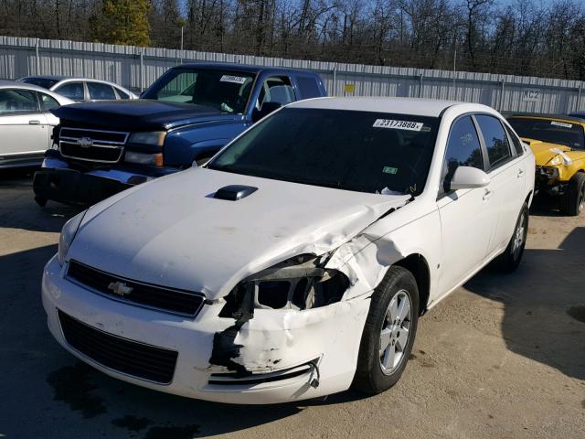 2G1WT58K481269177 - 2008 CHEVROLET IMPALA LT WHITE photo 2