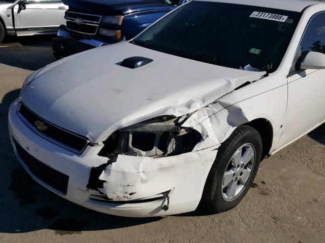 2G1WT58K481269177 - 2008 CHEVROLET IMPALA LT WHITE photo 9