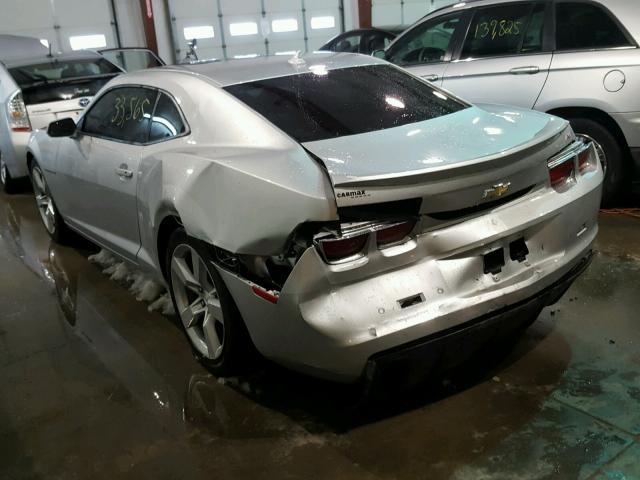 2G1FC1E38D9220808 - 2013 CHEVROLET CAMARO LT SILVER photo 3