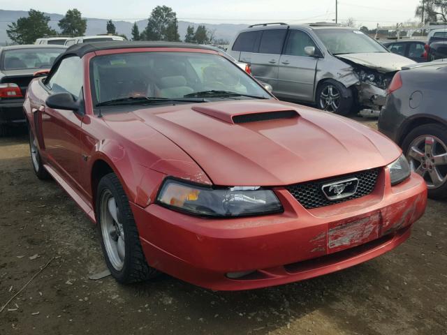 1FAFP45X81F172882 - 2001 FORD MUSTANG GT RED photo 1