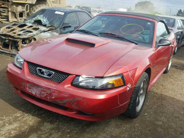 1FAFP45X81F172882 - 2001 FORD MUSTANG GT RED photo 2