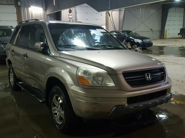 2HKYF18724H603808 - 2004 HONDA PILOT EXL GOLD photo 1