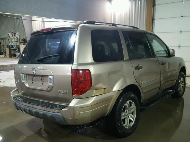 2HKYF18724H603808 - 2004 HONDA PILOT EXL GOLD photo 4