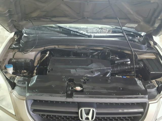 2HKYF18724H603808 - 2004 HONDA PILOT EXL GOLD photo 7