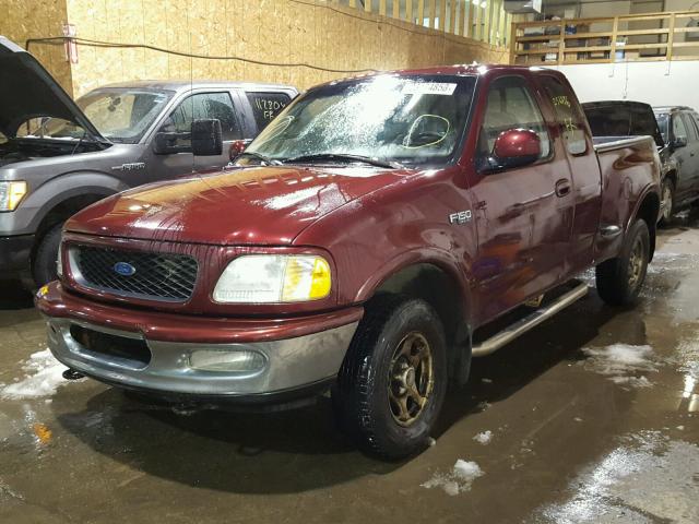 1FTDX08W1VKD27945 - 1997 FORD F150 MAROON photo 2