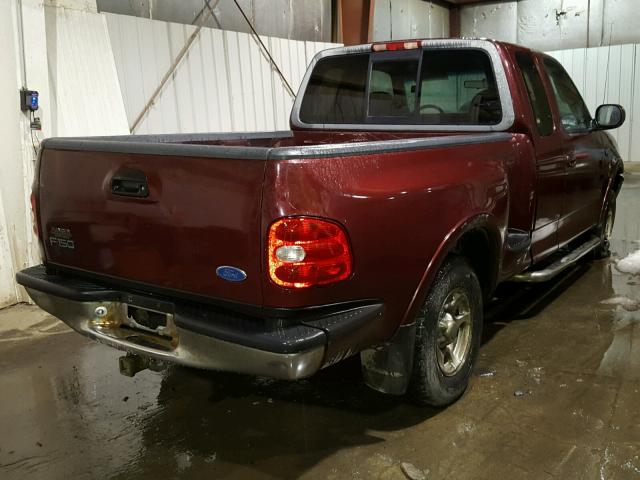 1FTDX08W1VKD27945 - 1997 FORD F150 MAROON photo 4