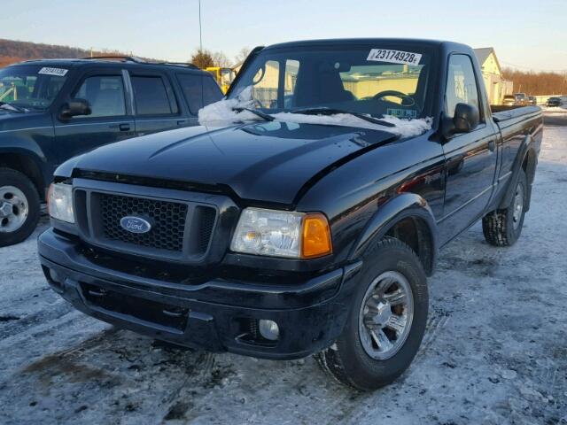 1FTYR11U65PA36709 - 2005 FORD RANGER BLACK photo 2