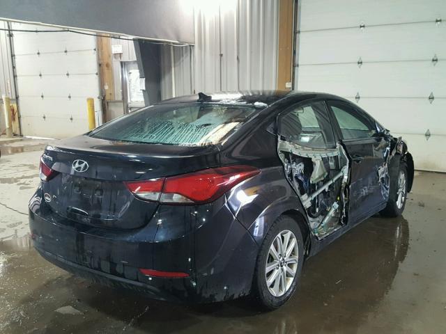 KMHDH4AEXFU237491 - 2015 HYUNDAI ELANTRA SE BLACK photo 4