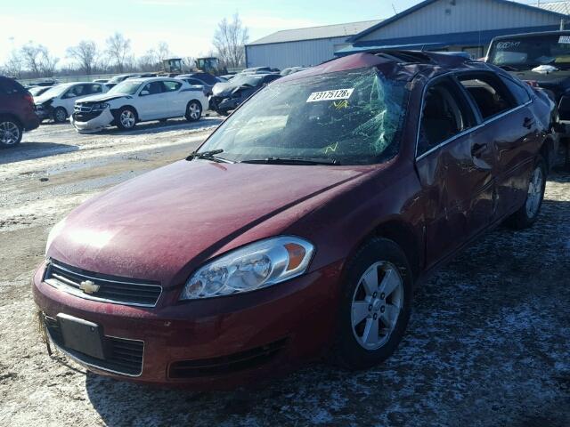 2G1WT58K589146974 - 2008 CHEVROLET IMPALA LT RED photo 2