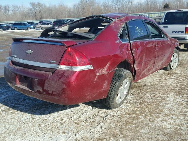 2G1WT58K589146974 - 2008 CHEVROLET IMPALA LT RED photo 4