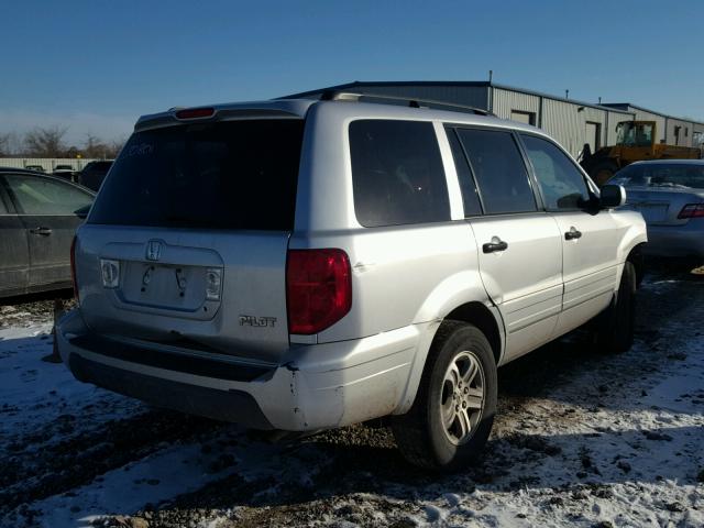 2HKYF18655H530801 - 2005 HONDA PILOT EXL SILVER photo 4