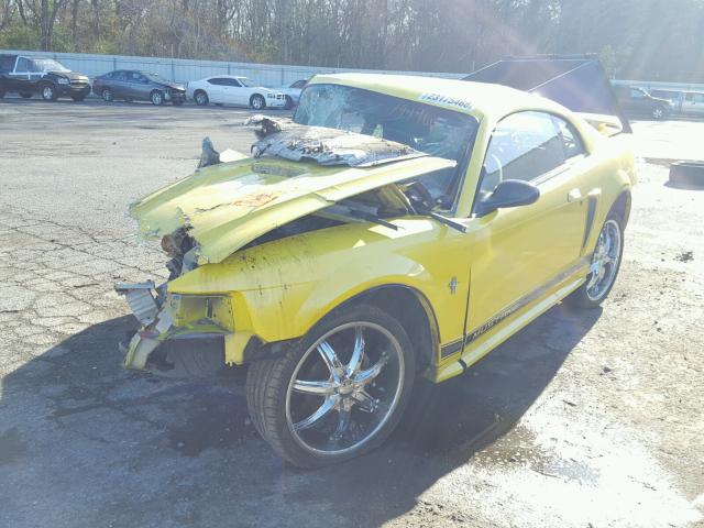 1FAFP40452F194966 - 2002 FORD MUSTANG YELLOW photo 2