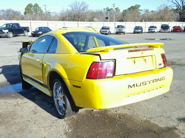 1FAFP40452F194966 - 2002 FORD MUSTANG YELLOW photo 3