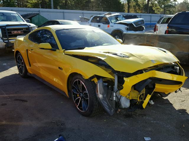 1FA6P8CF0F5308520 - 2015 FORD MUSTANG GT YELLOW photo 1