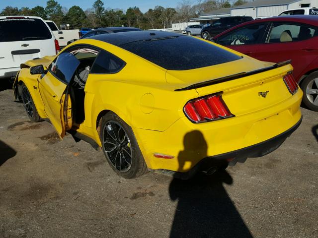 1FA6P8CF0F5308520 - 2015 FORD MUSTANG GT YELLOW photo 3