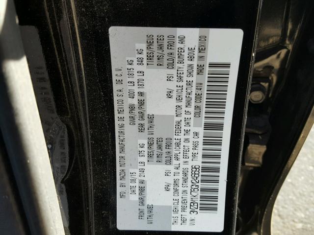 3MZBM1K76GM246696 - 2016 MAZDA 3 SPORT BLACK photo 10