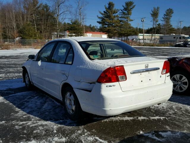 JHMES96693S005804 - 2003 HONDA CIVIC HYBR WHITE photo 3