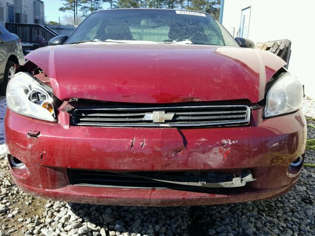 2G1WK151069399074 - 2006 CHEVROLET MONTE CARL MAROON photo 9