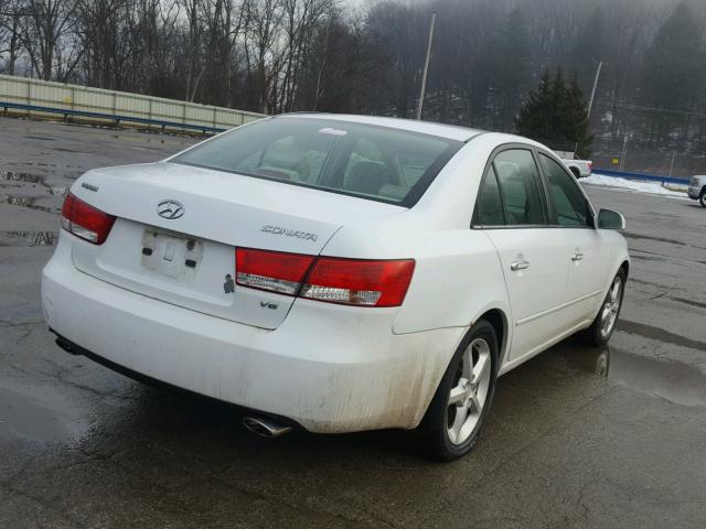 5NPEU46F86H147868 - 2006 HYUNDAI SONATA GLS WHITE photo 4