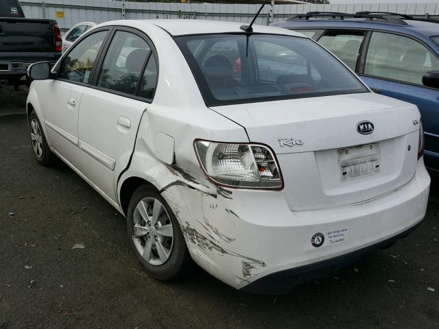 KNADH4A31B6949113 - 2011 KIA RIO BASE WHITE photo 3