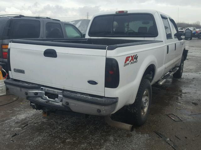 1FTSW21P05EA85060 - 2005 FORD F250 SUPER WHITE photo 4