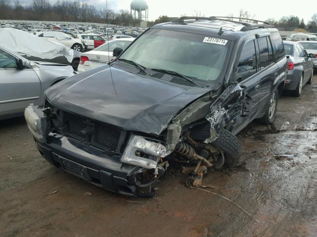 1GNDT13S162244272 - 2006 CHEVROLET TRAILBLAZE BLACK photo 2