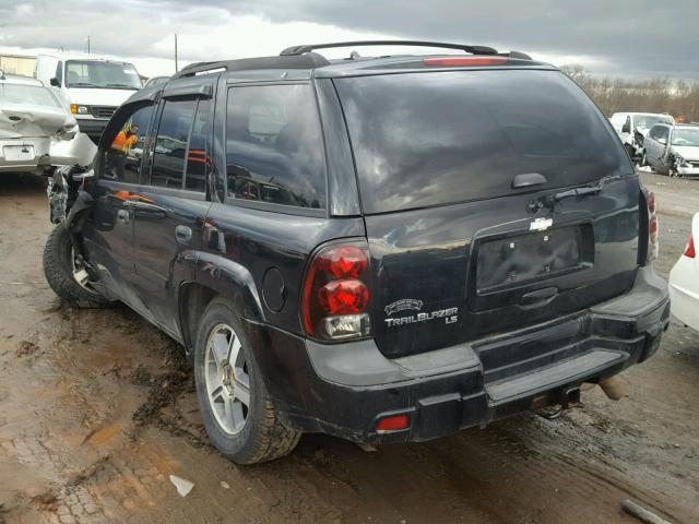 1GNDT13S162244272 - 2006 CHEVROLET TRAILBLAZE BLACK photo 3