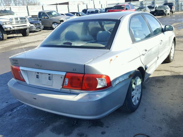 KNAGD126745359300 - 2004 KIA OPTIMA LX SILVER photo 4