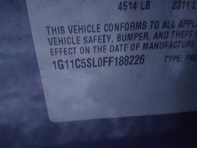 1G11C5SL0FF188226 - 2015 CHEVROLET MALIBU 1LT 蓝色 照片 10