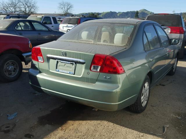 2HGES155X3H574598 - 2003 HONDA CIVIC LX GREEN photo 4