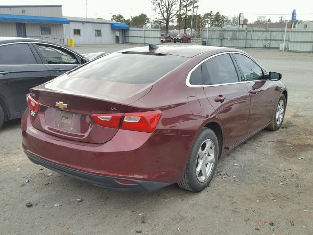 1G1ZB5ST4GF213474 - 2016 CHEVROLET MALIBU LS MAROON photo 4