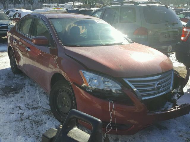 3N1AB7AP2FY237626 - 2015 NISSAN SENTRA S MAROON photo 1