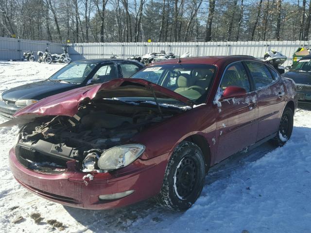 2G4WC532251341175 - 2005 BUICK LACROSSE C RED photo 2