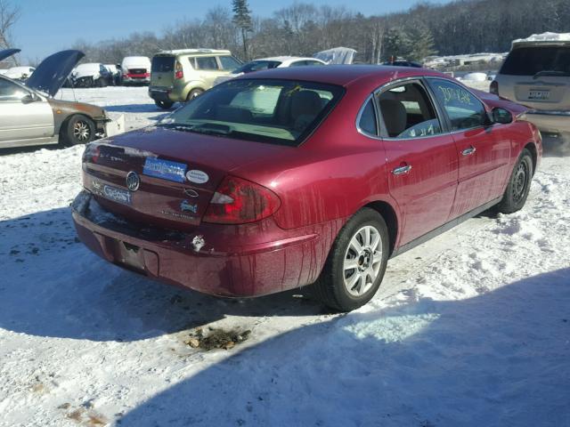 2G4WC532251341175 - 2005 BUICK LACROSSE C RED photo 4