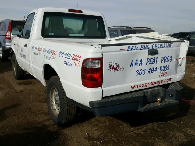 1FTYR10D95PA21512 - 2005 FORD RANGER WHITE photo 3