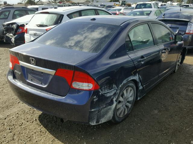2HGFA16969H526310 - 2009 HONDA CIVIC EXL BLUE photo 4