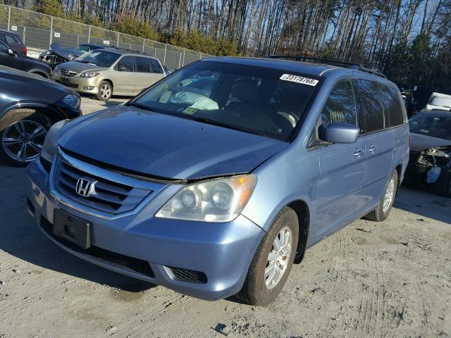 5FNRL3H78AB046406 - 2010 HONDA ODYSSEY EX BLUE photo 2