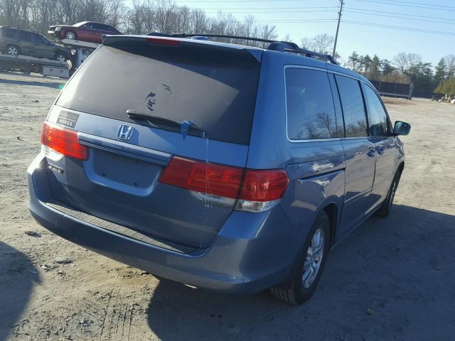 5FNRL3H78AB046406 - 2010 HONDA ODYSSEY EX BLUE photo 4