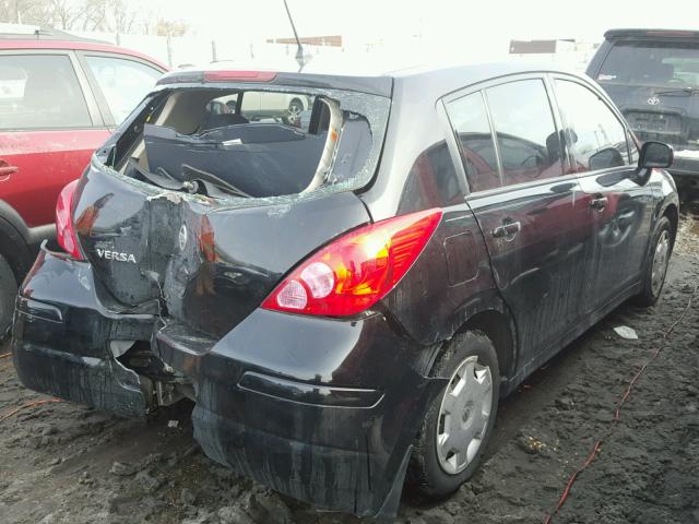 3N1BC13E69L392014 - 2009 NISSAN VERSA S BLACK photo 4