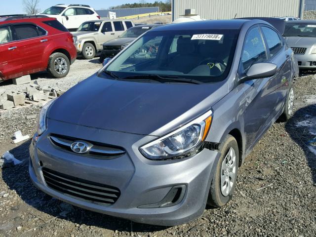 KMHCT4AE9GU058323 - 2016 HYUNDAI ACCENT SE GRAY photo 2